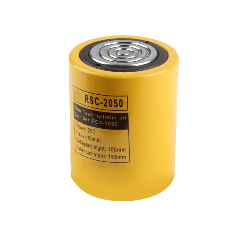 

20 Ton Short Type Hydraulic Cylinder RSC-2050 Hydraulic Jack Stroke 50mm Need To Be Used with Hydraulic Pumps