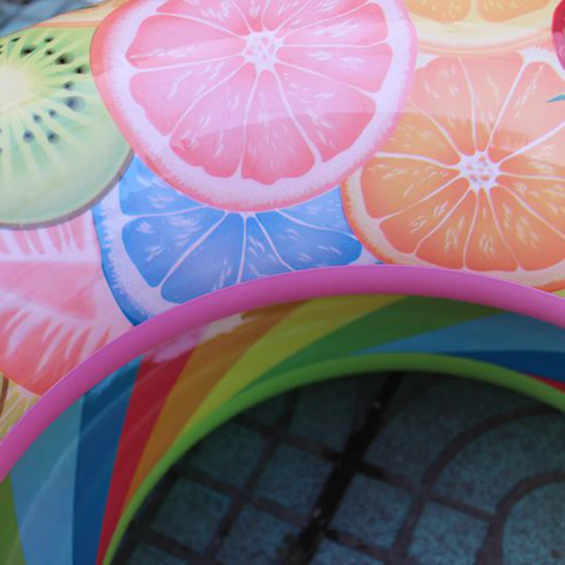 Thicken Swimming Rings Kids Summer Windmill Fruit Fun Pool Toys Swim Ring Safety Inflatable Swim Float Water Sport Random Color