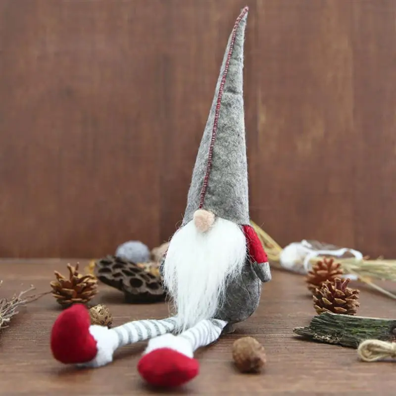 Рождество гном Санта шведский скандинавский Tomte Nisse с длинными ножками украшение