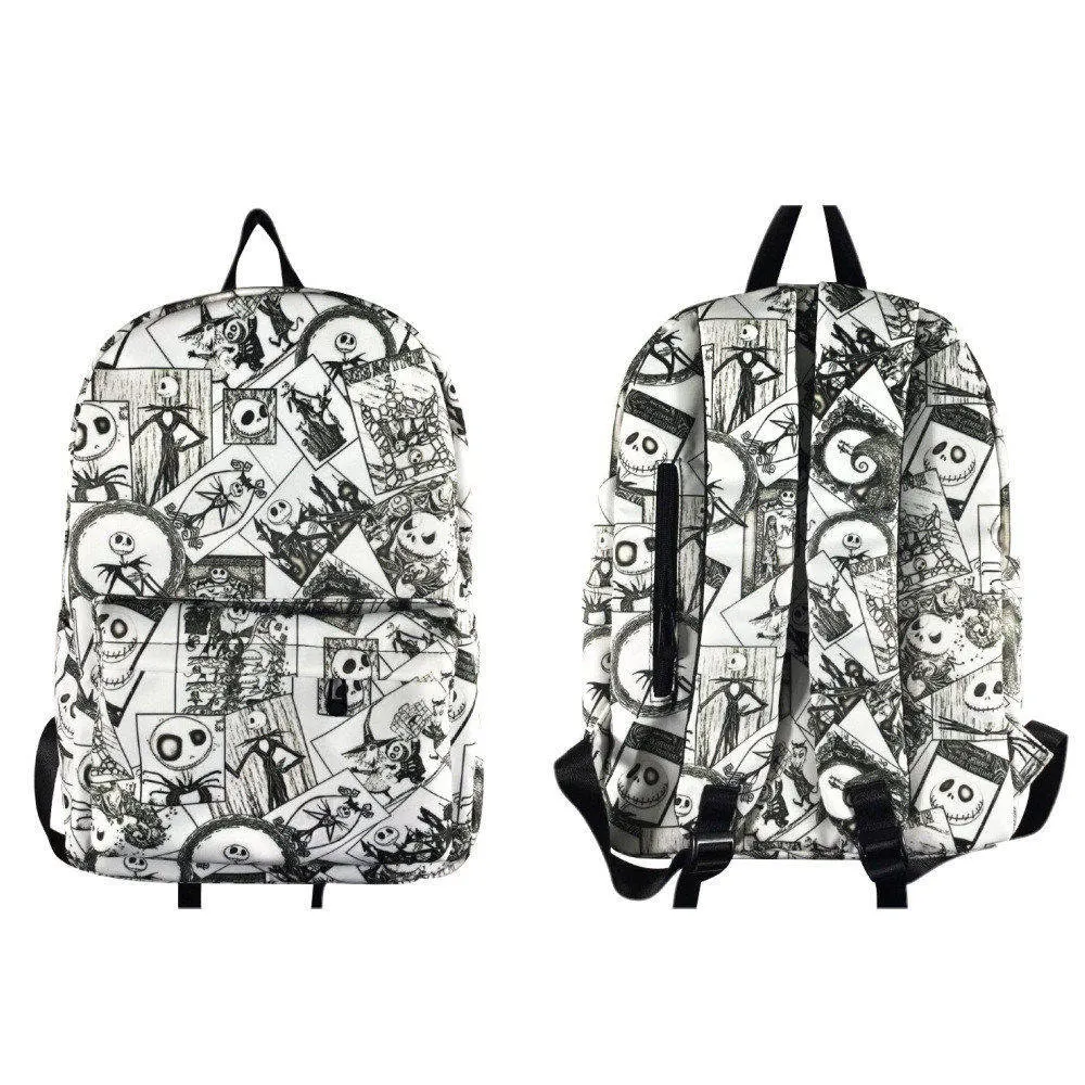 

Anime The Nightmare Before Christmas jack Backpack Teenagers Bookbags Laptop shoulder bag Tranel Rucksack Girls Boys School Bags