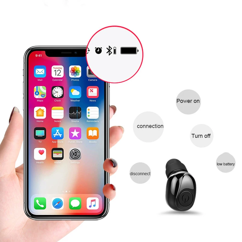 X8 TWS невидимые беспроводные Bluetooth наушники мини гарнитура стерео с 3000 мАч