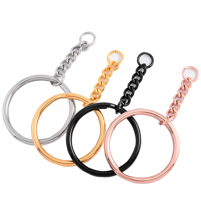 IJK2019 25mm Diameter Metal Key Chains Rings for Home Car Keys