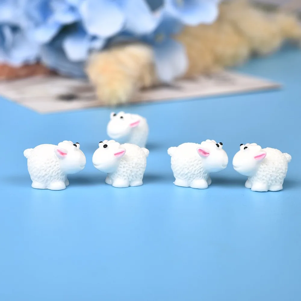 5Pcs Mini Sheep Animals Home Micro Fairy Garden Miniatures Decor DIY SP TD
