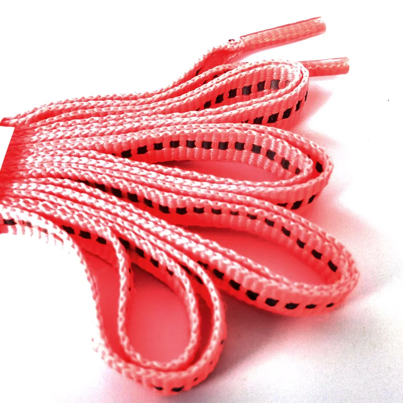 JUP1-12Pair Orange Red Sports Basketball Canvas Shoelaces Reflective Shoelace Luminous Laces Unisex Fashion Party Camping String