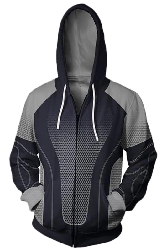 

The Hunger Games Hoodie Katniss Everdeen Cosplay 3D Print Sweatshirt Zipper Hooded Hoodie Sweatshirt Jackets