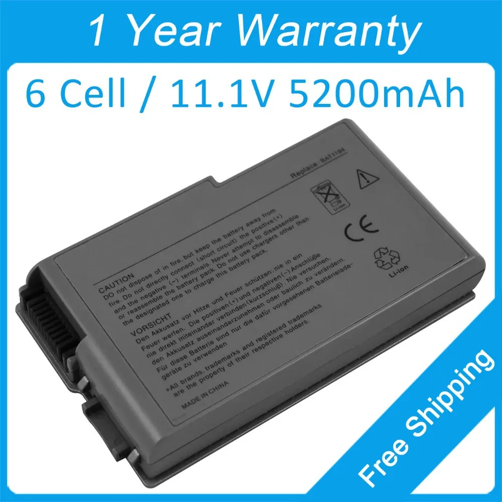 Новый 6-ячеечный Аккумулятор для ноутбука dell Inspiron 500m 510m 600m 00X217 01K055 01X793 03K590 03R305 04P894