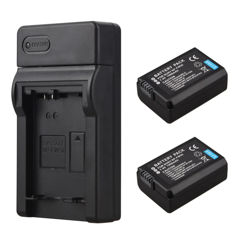 2Pcs 1500mAh Replacement digital camera batteries For Sony Alpha 7 a7 7R a7R 7S a7S