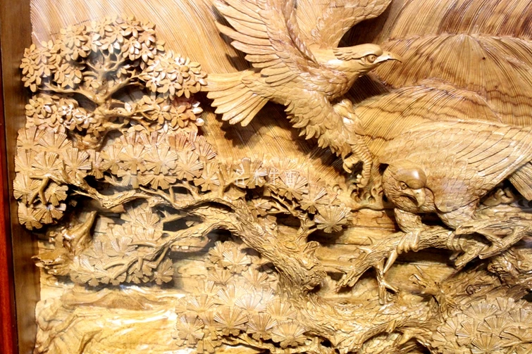 Дуньянская резьба по дереву тонкая резьба кулон настенная доска висячая поперечная перегородка китайская классическое оформление