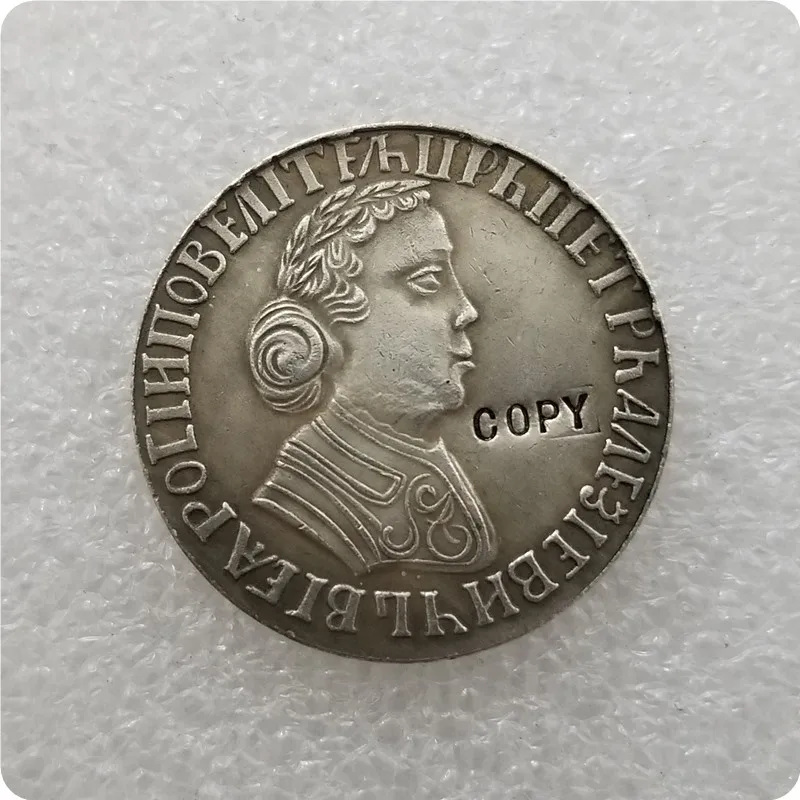 1704 Россия полептинник (1/4 рублей) копия монет памятные монеты медаль