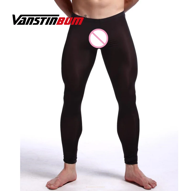 Нижнее белье VANSTINBUM нижнее для мужчин сексуальное эластичное сна длинные штаны тренажерных залов фитнеса
