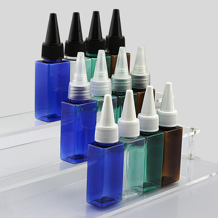 

30ml Square Tip Mouth Nipple Cover PET Plastic Dispensing Bottle Trial Sample Bottle 2000PCS/LOT
