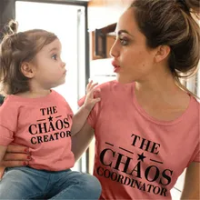 Fashion Women/Girl Korean Summer Letter print casual T-shirt short sleeve Blouse Family Look Clothes O-neck Short Sleeve Summer new women fashion letter printed colorful striped short sleeve t shirt female summer sexy crop top korean o neck casual t shirt