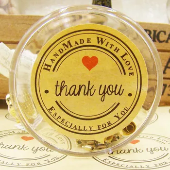 

600pcs 3.5cm Especially for you label /Thank You love self-adhesive stickers kraft label sticker For DIY Hand Made Gift /Cake