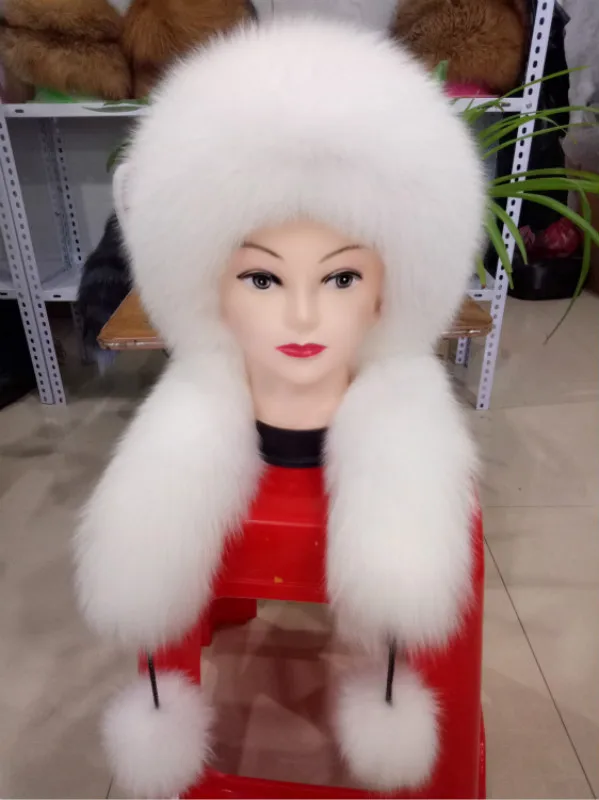 

Ladies fox earmuffs rex rabbit plus crystal chain fluffy rex rabbit fur thick fox hair autumn and winter suitable for wearing