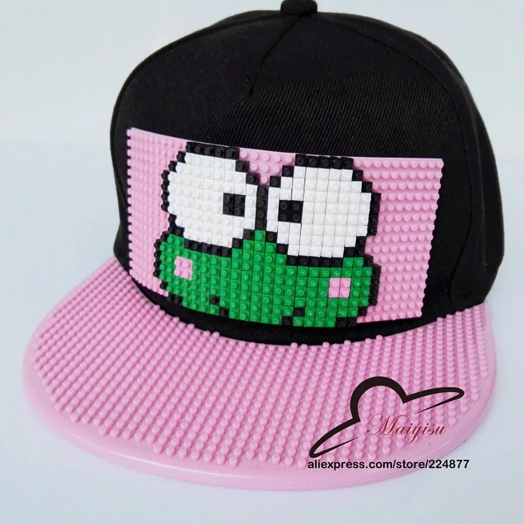 Модные Мультяшные лягушки дизайн DIY Кирпич Snapback шапки для мужчин летние мозаики крутая шляпа для женщин съемные шапки - Цвет: 22