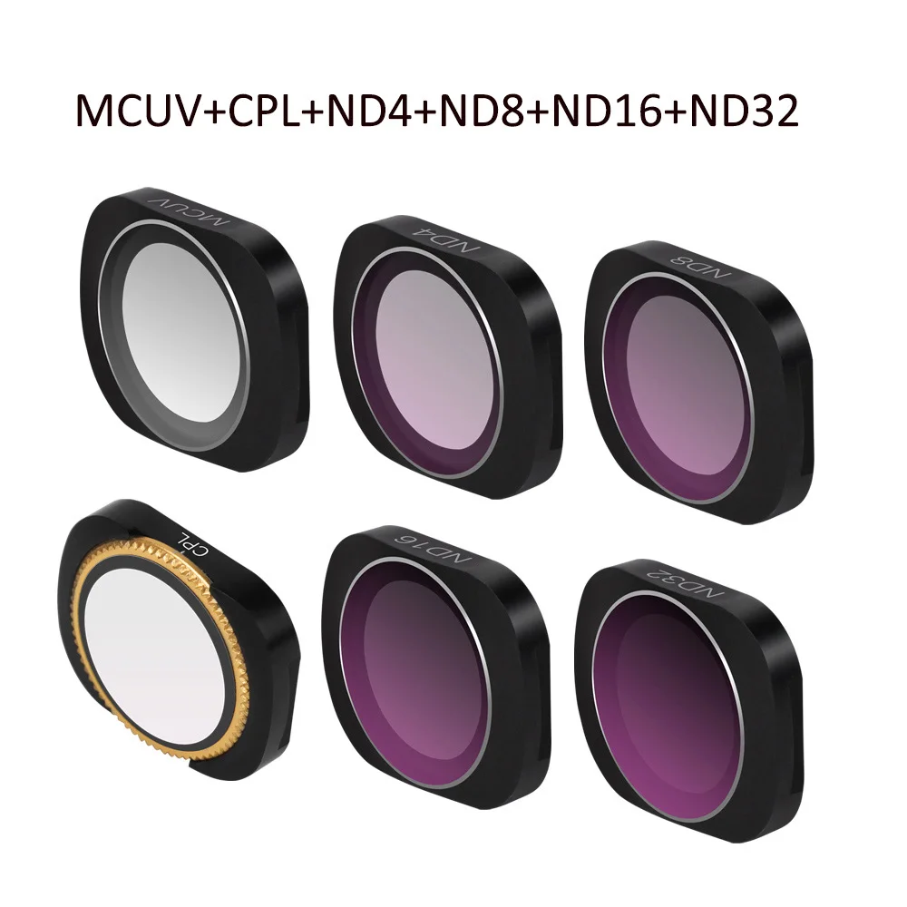 

IN Stock MCUV CPL NDPL ND64-PL ND32-PL ND4 ND8 Camera Lens Filter Kits for DJI OSMO POCKET Handheld Gimbal Camera Accessories