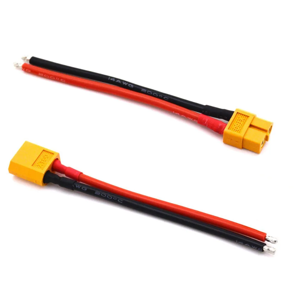 Силиконовый провод HOBBYMATE XT60 W/14awg 10 см разъемы для большинства автомобилей с