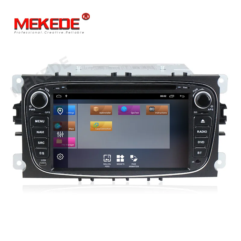 Cheap MEKEDE HD Car Multimedia player Android 9.1 GPS Autoradio 2 Din For FORD/Focus/Mondeo/S-MAX/C-MAX/Galaxy RAM 2GB 32GB Radio 1