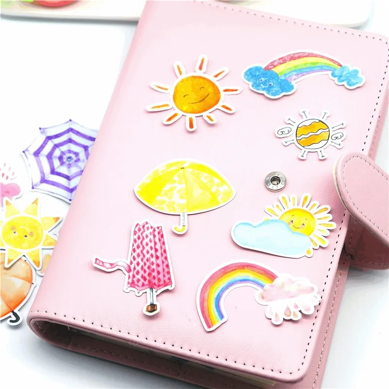 

23pcs Cute Weather symbol Kids Fun Paper Stickers Homemade Bookkeeping Decals on Laptop / Decorative scrapbooking / DIY stickers