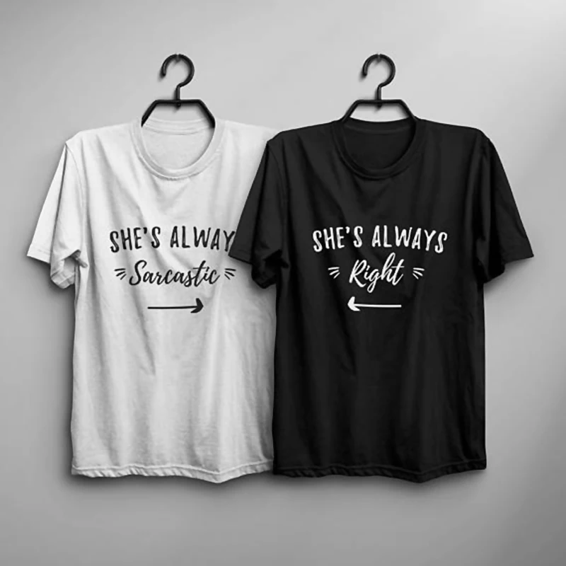

EnjoytheSpirit Fashion Tee Shirt Birthday Gift for Bestfriend for She Is Always Sarcastic Right Funny T Shirts Unisex