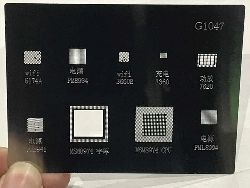 1 шт. трафарет для реболлинга BGA xiaomi note wifi 6174A 3660B PM8994 PMI8994 1360 7620 PM8941 CPU MSM8974|bga reballing|cpu