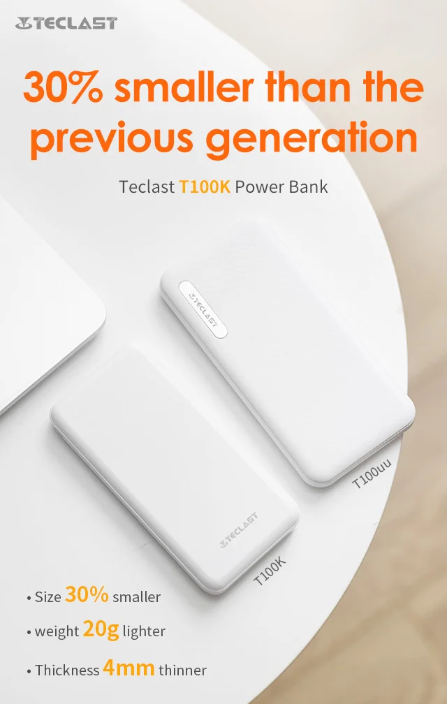 T100K 10000mAh реальная емкость два порта банк питания USB Внешняя батарея зарядное устройство Быстрая зарядка банк питания для смартфона Xiaomi