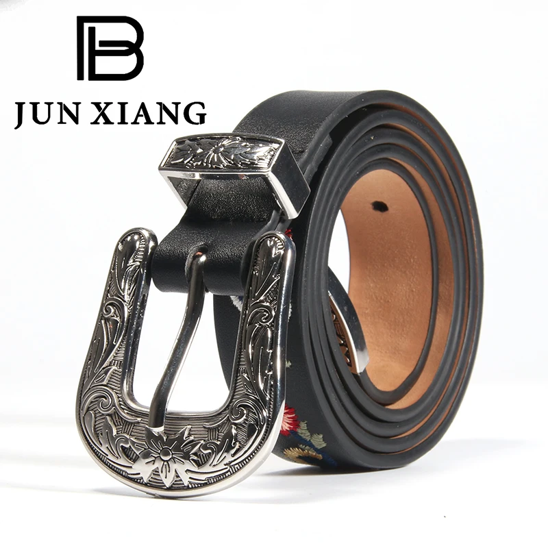 Novelty Adult Belt Metal Buckle PU Leather Belt Chinese Style