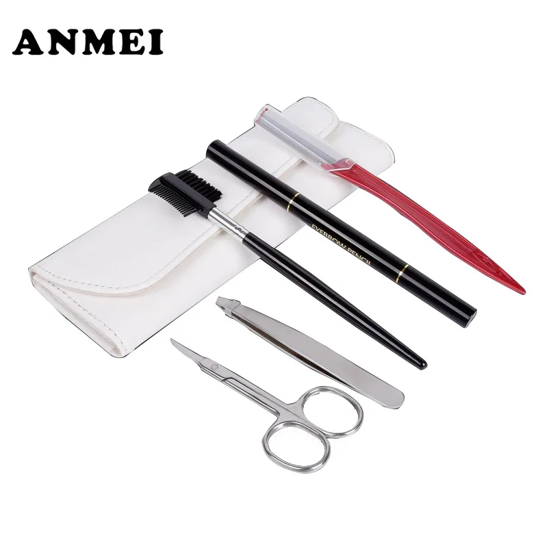 Professional Full Eye Brow Set Double Head Eyebrow Pen & Eyebrow Brush