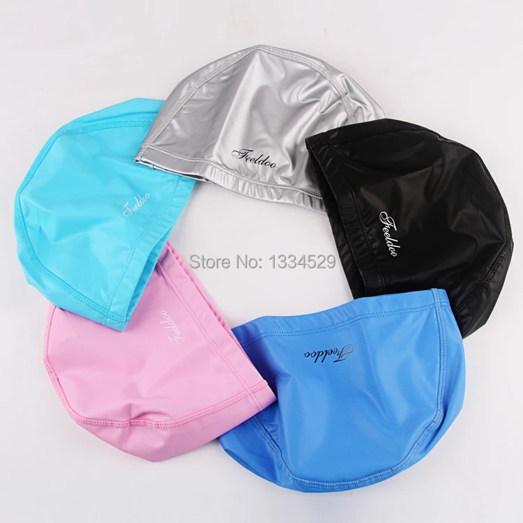 

Free size Waterproof PU Fabric Swim Cap Protect Ears Long Hair Sports Swimming Cap For Men &Women Adults