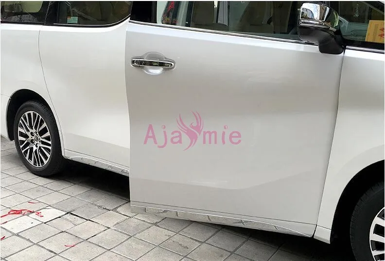 Хромированный автомобильный Стайлинг кузова боковая дверь литье отделка наборы для Toyota Alphard VELLFIRE 30 аксессуары