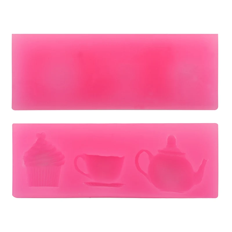 2018 Design Teapot Cup afternoon Tea Cake Silicone Mold Sugar Mold