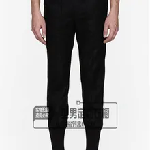 27-44 Мужская одежда GD стилист конические брюки лоскутное тонкий узкие Брюки Большие размеры певица костюмы