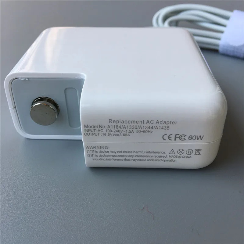 Replacement Magnetic L-tip 60W Laptop MagSaf* Power Adapter Charger For Apple MacBook Pro 13'' A1181 A1184 A1278 A1330 A1344 Replacement Magnetic L-tip 60W Laptop MagSaf* Power Adapter Charger For Apple MacBook Pro 13'' A1181 A1184 A1278 A1330 A1344
