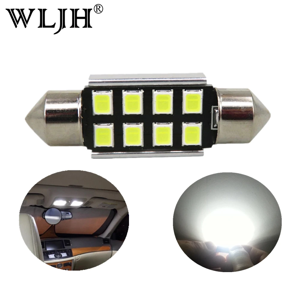 WLJH 6pcs CANbus 36mm LED C5W 6418 Led Bulbs Auto Car Styling Interior