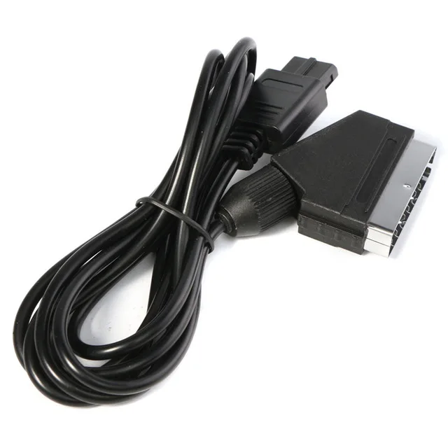 1 8 м ПВХ RGB Scart видео AV кабель Шнур для PAL Super Nintendo N64 NGC SNES|scart rgb|scart av cablergb scart cable |