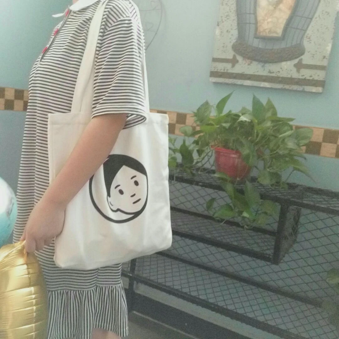 

Fashion Cartoon Printing Women Canvas Bags Shoulder Bags 2019 New Arrival Female Casual Soft Zipper Canvas Handbags