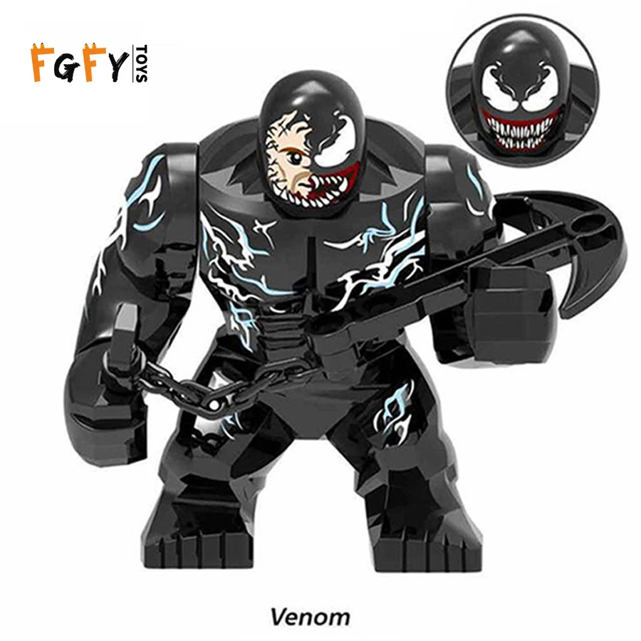 Venom Marvel супергерои Зеленый Фонарь kilowog анти яд Sinestro большой модуль строительные