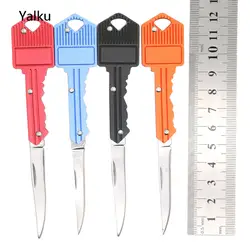 Yalku [4 цвета] переносной ключа вислоухая Ножи карман для ключа Ножи брелок Ножи Овощечистка Мини Отдых брелок Ручные инструменты складной