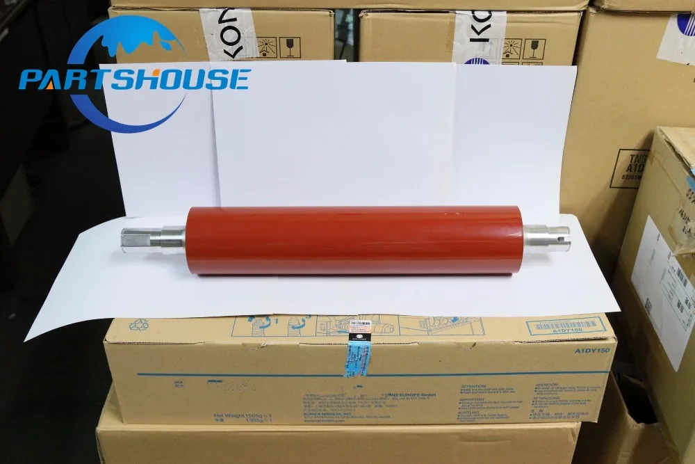 1Pcs Soft Upper fuser roller A0G6730411 For Konica Minolta Bizhub PRO 1051 1200 1200P 1052 1250 Red Hot Fusing Roller Upper