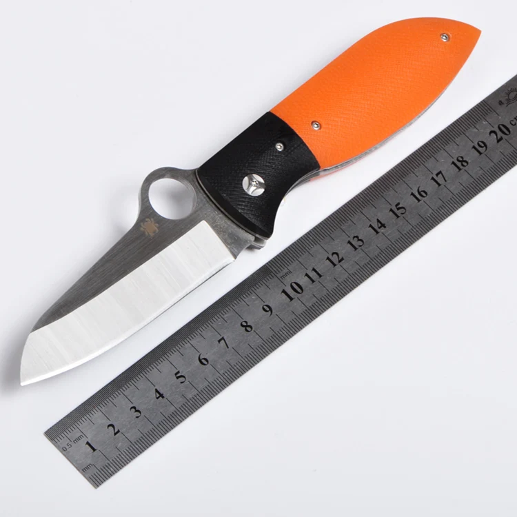 

Free Shipping C184  9CR18MOV Blade Orange G10 Handle Folding knife Hunting Outdoor Knife Camping Survival Pocket Knife Utility