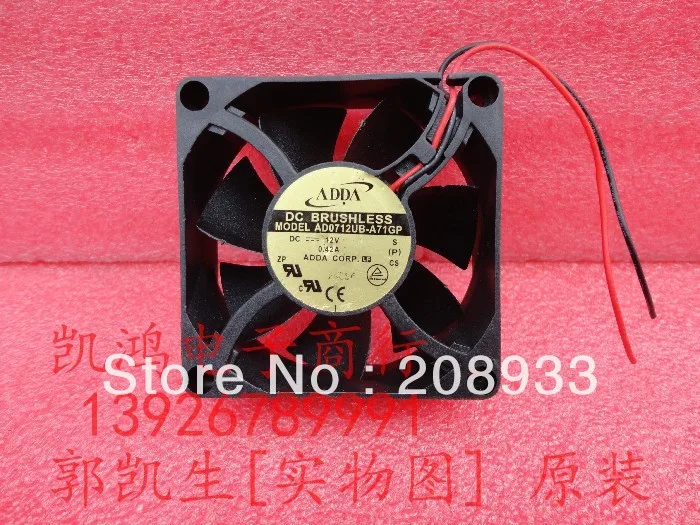 

For ADDA AD0712UB-A71GP 7CM 7025 12V 0.42A Dual ball bearing ++cooling fan