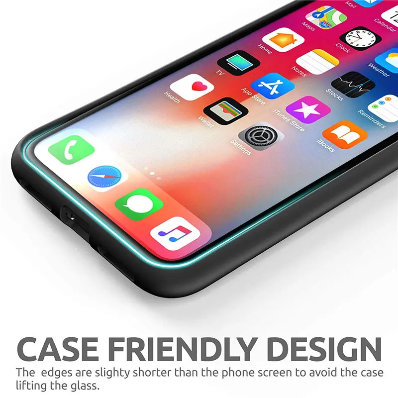 Для iPhone XR 6,1 дюймов SUPCASE Anti-Scratch Premium 3D изогнутый край противоударное закаленное стекло Защита экрана с направляющей рамкой