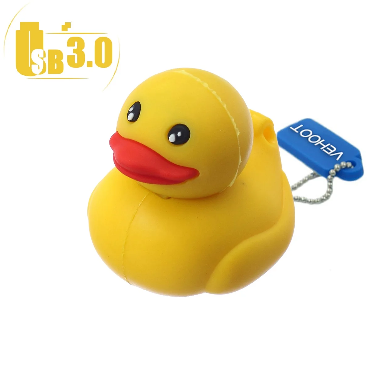 VEHOOT Yellow Duckling USB 3.0 Rubber B Duck Cute Silicone USB Flash