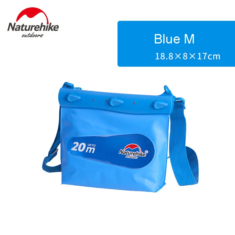 Naturehike ПВХ водонепроницаемый мешок для наружного плавания дрейфующий Дайвинг гребли сухой мешок для хранения спортивная складская сумка NH17F001-S - Цвет: Blue M
