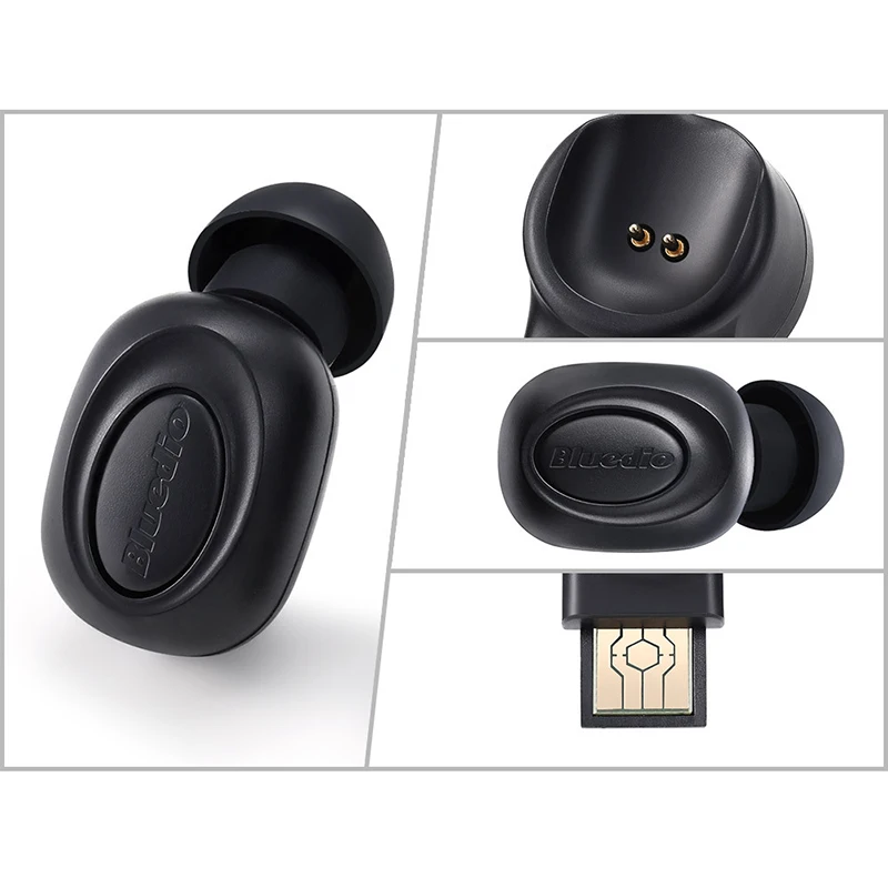 

Newly Bluedio Bluetooth Earphone Wireless Sports Business Earbud with MIC for Phones DC128