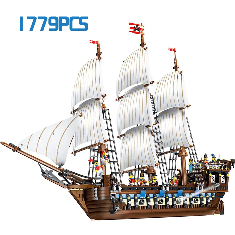 

1779Pcs Figures Legoingly Imperial Flagship Pirates Model Building Blocks Bricks Child Toys Christmas Gift Compatible 10210