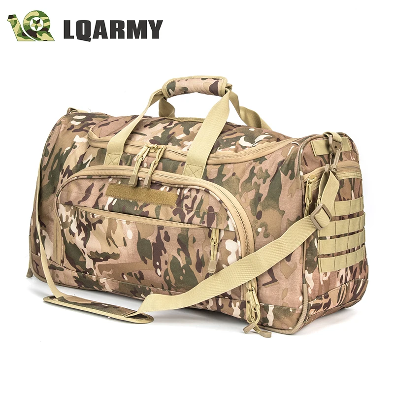 

LQARMY 68.6L Military Large Duffel Bag Shoulder bag Handbag Dual-use Package for Fitness, Swim and Travel (Multicam)
