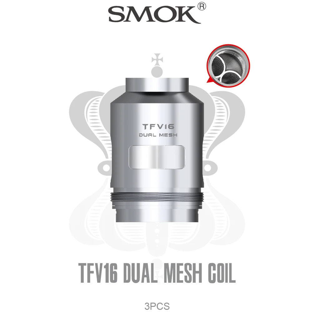 3 шт./лот SMOK TFV 16 сетка катушки 0,17 Ом двойной сетки катушки 0,12 Ом тройной сетки катушки 0,15 Ом испаритель головки для TFV16 танк