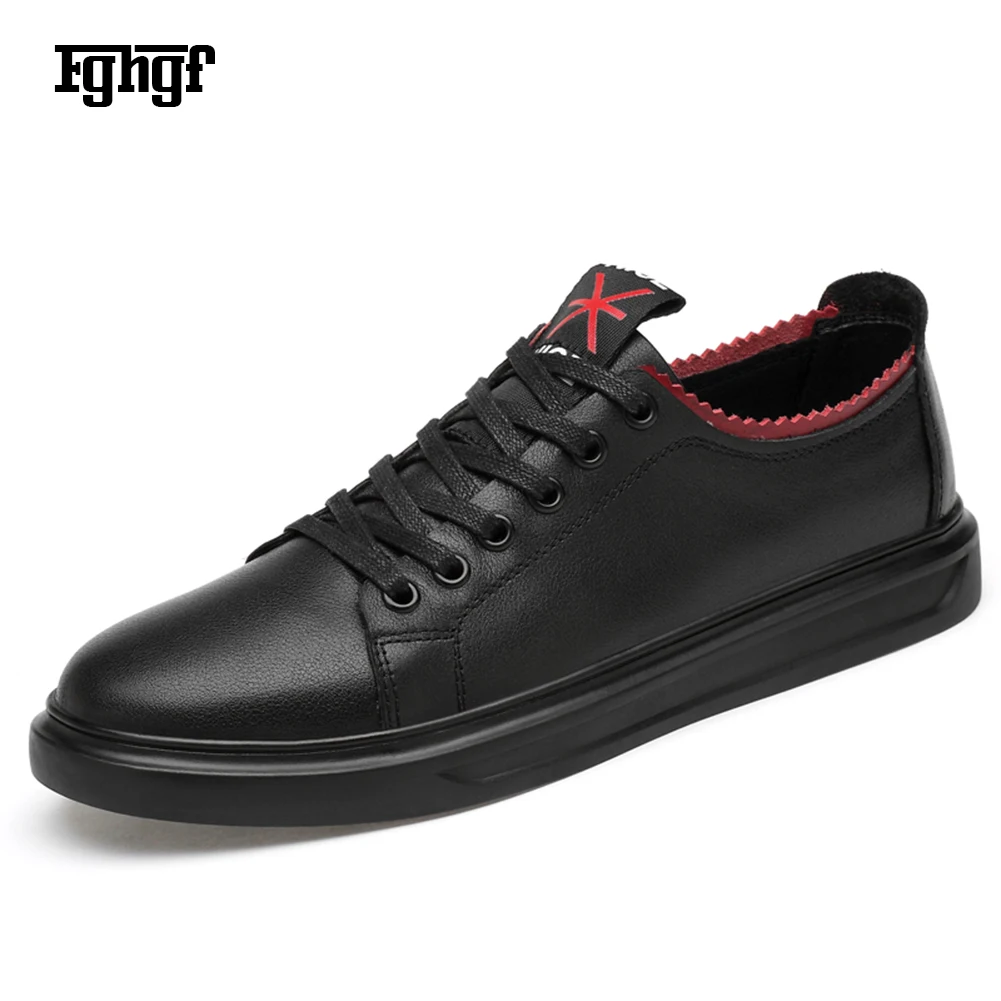 2019 الكلاسيكية الأساسية الرجال جلد البقر حذاء رياضة الدانتيل متابعة تنفس عارضة منصة أحذية تزلج
