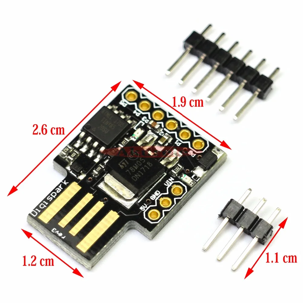 

Digispark kickstarter miniature for Arduino ATTINY85 usb development board DIY Micro Module